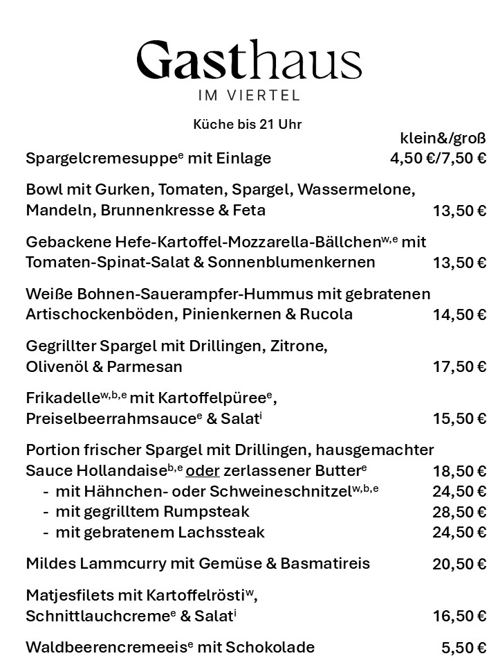 Wochenkarte